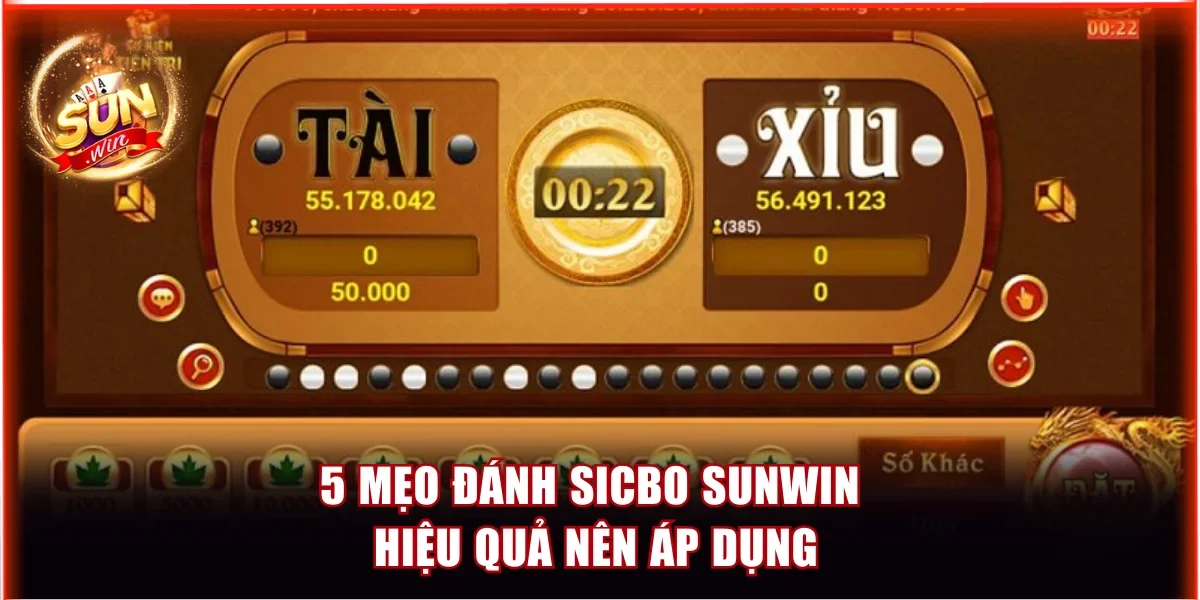 Mẹo Đánh Sicbo Sunwin Với 7 Bí Kíp Bất Bại Từ Chuyên Gia 3 5 mẹo đánh sicbo Sunwin hiệu quả nên áp dụng