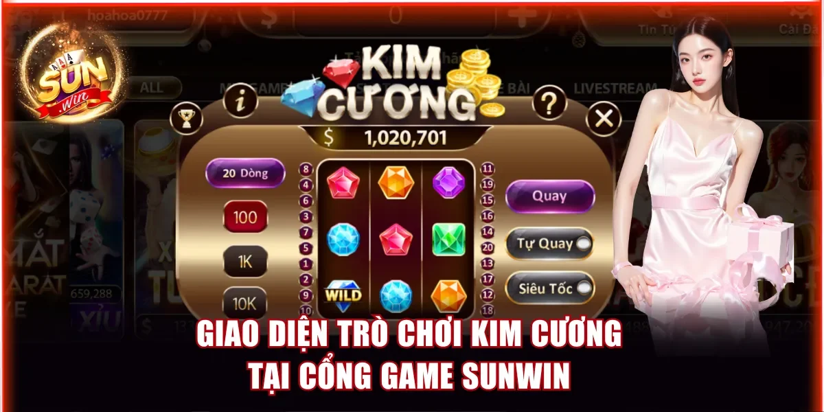 Giao diện trò chơi Kim Cương tại cổng game Sunwin