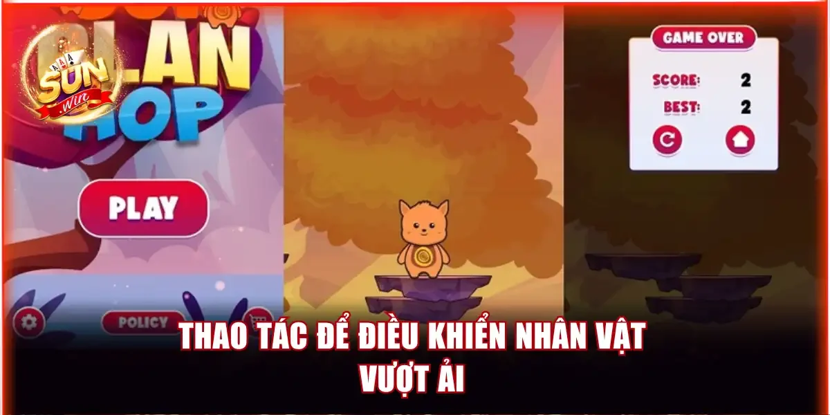 Thao tác để điều khiển nhân vật vượt ải